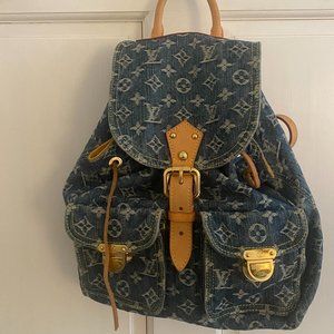 Louis Vuitton Blue Denim Sac a Dos Backpack